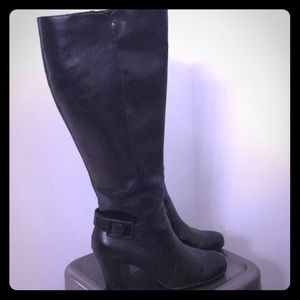 A2 Black knee boots wide calf